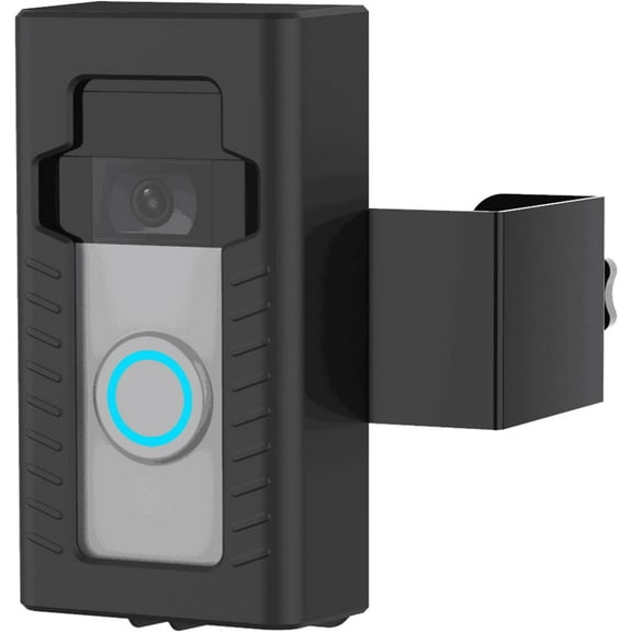 Anti-Theft Doorbell Door Mount,No-Drill Mounting Bracket for Video Doorbell Cover Holder Not Block Doorbell Sensor