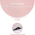 thumbnail image 5 of tapis De Souris Rond 220x220x2mm, Antidrapant Tapis De Bureau Cuir Pu Tanche Pour Ordinateur Clavier Gaming Double Face, Nude Rose/argent, 5 of 5