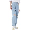 thumbnail image 3 of Women's Loose High Waist Denim Trousers, 3 of 5