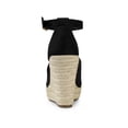 thumbnail image 2 of BLISSFUL STEP Espadrilles Platform Heels Wedge Sandals Black 8, 2 of 8