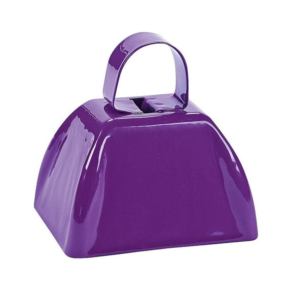 Purple School Cowbells - Party Favors - 12 Pieces