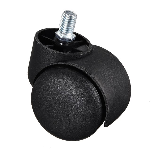 Unique Bargains Roulettes de Meubles en Nylon 2 Pouces M10x15mm Tige Filetée Roulettes Pivotantes, Capacité de 38lb par Roue