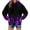 Purple, variant on Hooded Sweater for Men and Women with Flame Print and Pocket, Long Sleeve Pullover Top for Fall and Winter Casual Wear