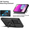 thumbnail image 4 of Case for Samsung Galaxy A23 5G/4G with Slide Camera Cover, Heavy Duty Military Grade Protection Phone Case Built-in 360° Rotate Ring Stand for Samsung Galaxy A23 SJ Green, 4 of 9