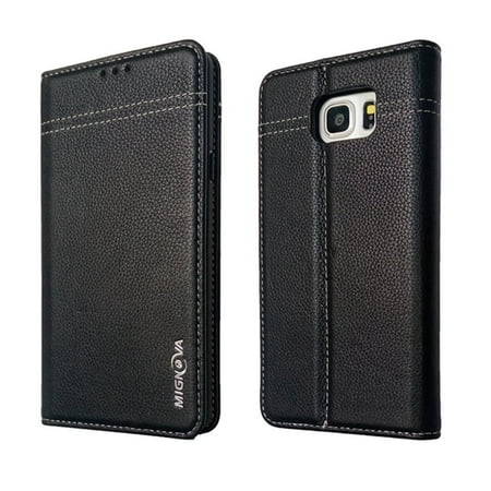 Star Shaped Note Holder - Mignova Galaxy Note 5 Wallet Case Premium Leather Case (Card Holder) with Stand Flip for Samsung Galaxy Note 5 (Black)