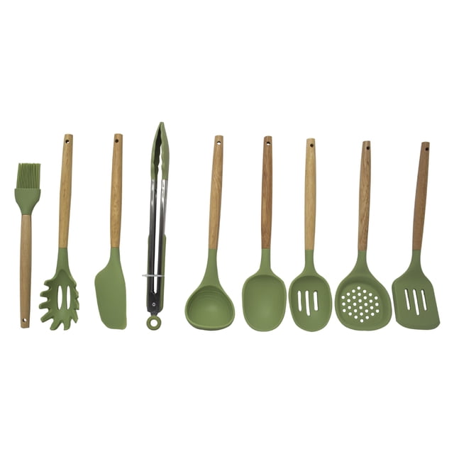 Utensilios de cocina y una caja de silicón a resistente a altas temperaturas 9pzs