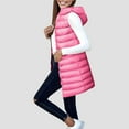 thumbnail image 2 of Quealent Long Puffer Vest Women Winter Hooded Sleeveless Coat Warm Quilted Vest Jacket Zip Up Puffy Coat Fall Warm Outerwear Pink for Size XL, 2 of 5