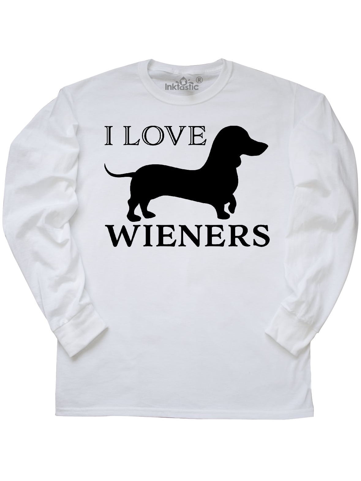 INKtastic I Love Wieners dachshund joke Long Sleeve TShirt Walmart