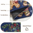 thumbnail image 6 of Entryway Rug 2'x3', Gingerbread Christmas Small Rug for Kitchen Bathroom Door Mat Indoor Entrance, Xmas Balls Branches Navy Blue Non-Slip Area Rugs Floor Mats Carpet Front Door Rugs, 6 of 8