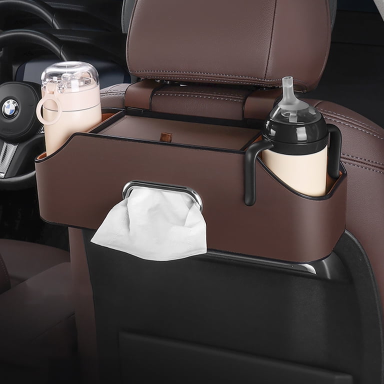 Car Headrest Backseat Organizer With Cup Holders