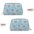 thumbnail image 3 of Easygdp I Am A Fan Popcorn Leather Makeup Bag Zipper Pouch Travel Cosmetic Organizer for Women and Girls, Make up Bag with Zipper, 3 of 8