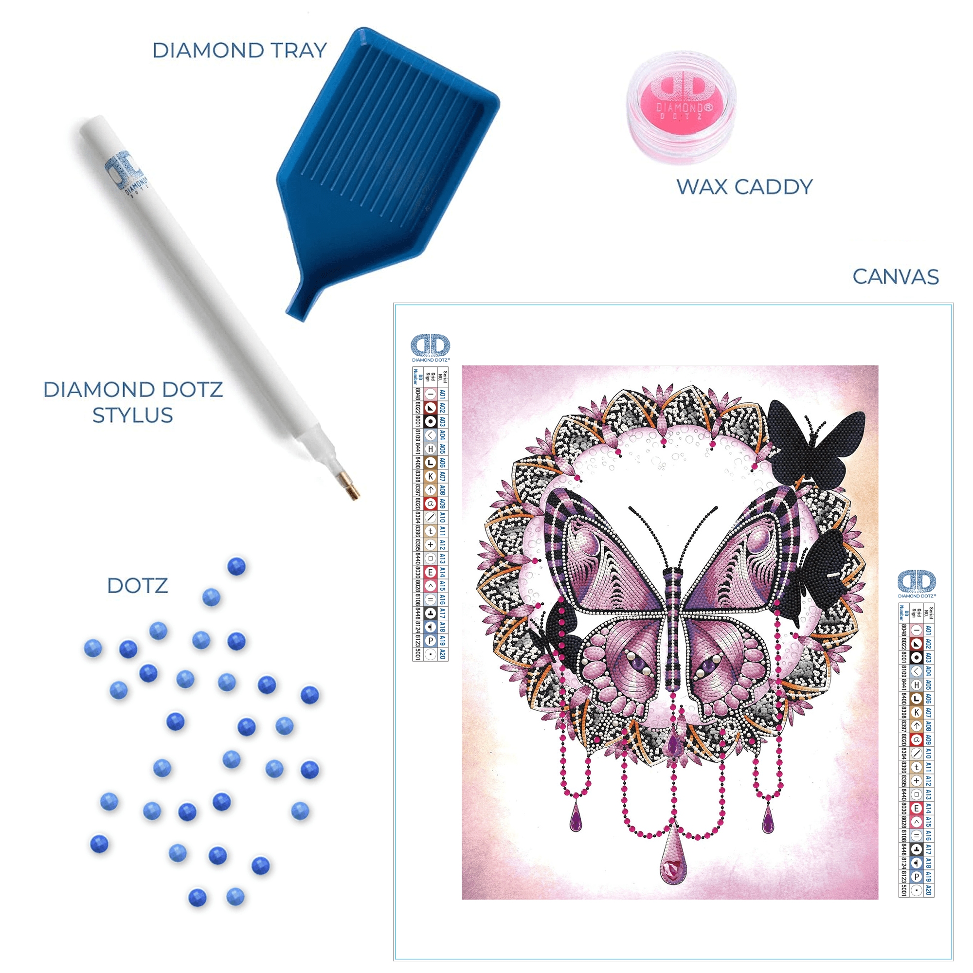 Diamond Dotz Butterfly Nature Diamond Painting Kits for Adults - Diamond Art Kits a Relaxing Creative Craft Kit with Dotz Gems 20.3"x16.3"