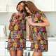 thumbnail image 4 of Easygdp Daisies Flowers Camisón de manga corta para mujer, informal, estampado, 4 of 6