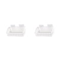 thumbnail image 1 of Ounissouiy Estante de almacenamiento Estante de baño sin perforaciones Inodoro de plástico Tocador de baño Cesta de almacenamiento para colgar 27x11x9cm 2piezas, 1 of 6