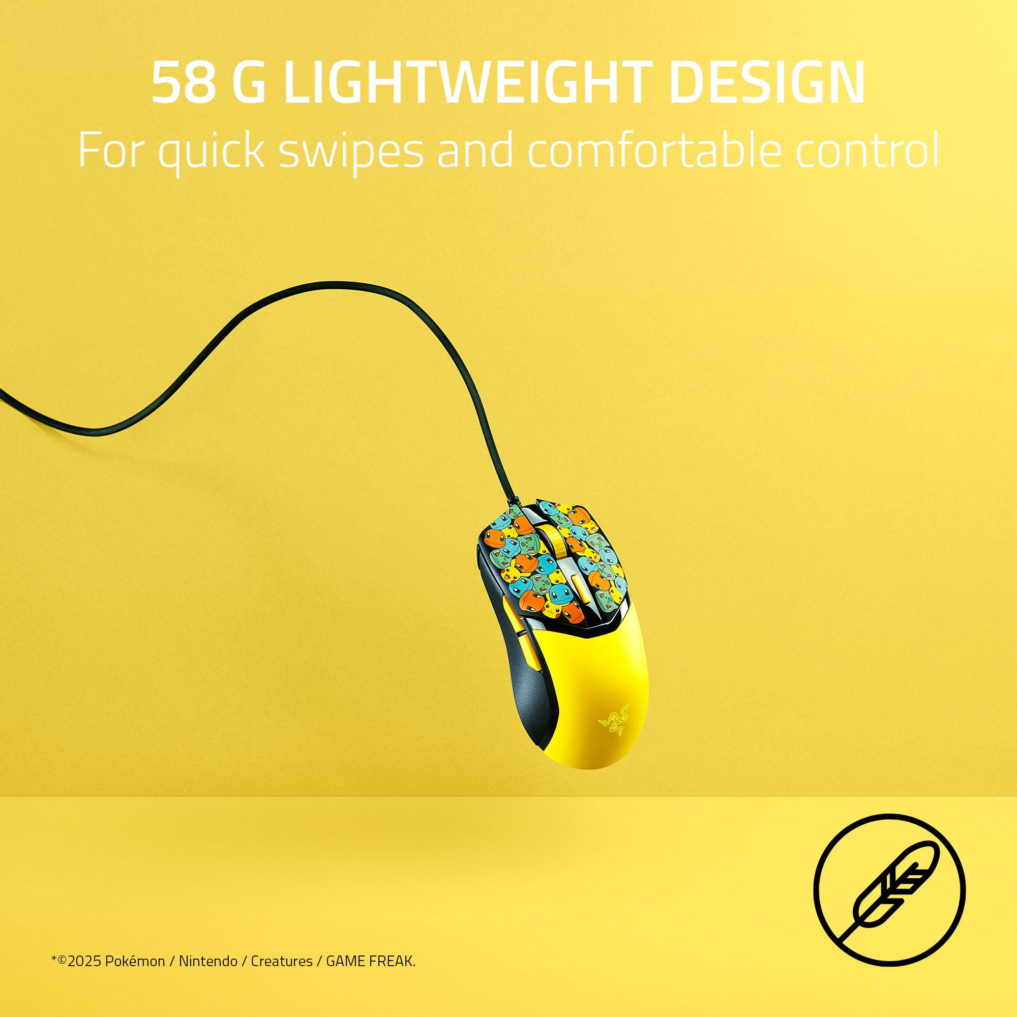Razer Cobra Lightweight Wired Gaming Mouse with Razer Chroma™ RGB, Pokémon Kanto Starters Edition
