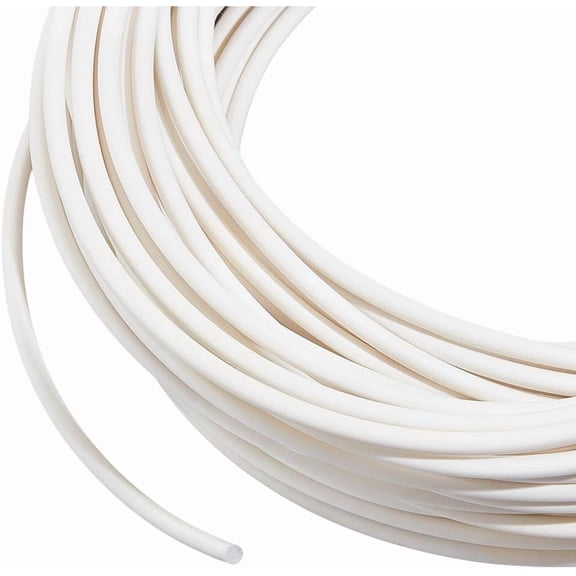 1roll 32.81 Yards PVC Welt Cord Piping 5mm White Polyester Piping Cord for Crochet Knitting Weaving or Trim in Garments Cushions White
