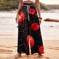 thumbnail image 2 of PuLe Polka Dot Pants for Women Wide Leg Drawstring Palazzo Pants Loose Trendy Fall Fashion Pant Loose Casual Trousers, 2 of 5