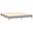 thumbnail image 3 of vidaXL Box Spring Bed with Mattress Light Grey 193x203 cm King Fabric, 3 of 5