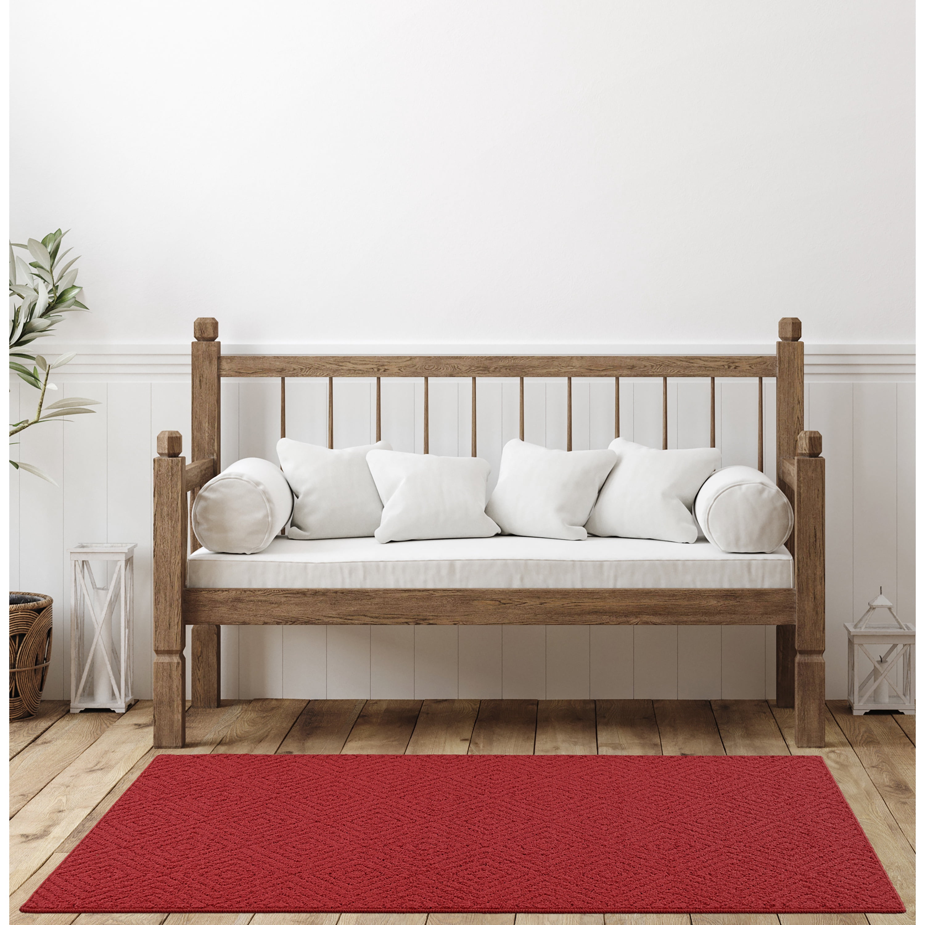 Garland Rug Brentwood Jasmine Chili Red Indoor Area Rug, 3' x 5'