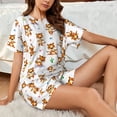 thumbnail image 4 of KLL Tigers go in for Sports Print Pajama Set for Women Short Sleeve Sleepwear Pjs Soft 2 Piece Lounge Sleepwear Sets-3X-Large, 4 of 6