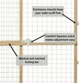 thumbnail image 2 of MidWest Homes for Pets Wire Mesh Pet Safety Gate, Pressure Mounted Dog Gate Measures 44 Inches Tall & Expands to 29-50 Inches Wide, Natural Wood & White Powder Coated Wire Mesh, 2 of 7