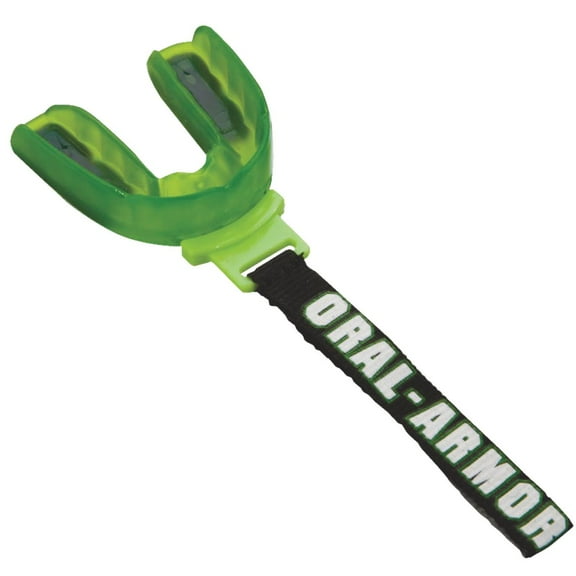 Franklin Sports Youth Mouthguard with Strap 38006P6 - Dual Density, Strapping System - 6 Pack