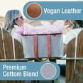 thumbnail image 4 of CleverMade Collapsible 30L Tote Luxe Reusable Grocery Bag & Organizer 1 Pack, Rose Herringbone, 4 of 6