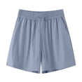 thumbnail image 6 of UDAUDU Women's Running Shorts Quick Dry Athletic Shorts 2026 Summer Baggy Drawstring Knee Length Wide Leg Pants with Pockets Dark Gray M, 6 of 6