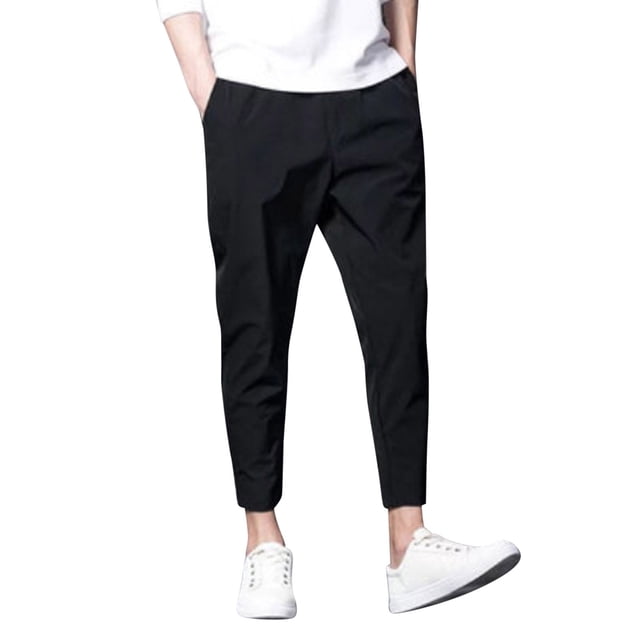Pantalon de Mode pour Hommes Extensible Ajusté à Carreaux Skinny Long Pantalon Décontracté pour Affaires