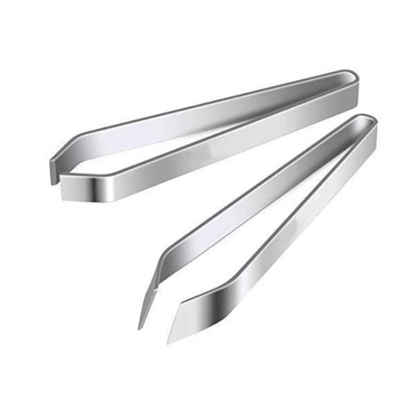 2 Pack Stainless Steel Fish Bone Tweezers,Multi-Functional Food Tweezers,Sturdy and Durable Kitchen Tweezers,Flat and Slant Pliers Remover Tools,Rustless Cooking Bone Tongs