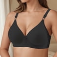 thumbnail image 2 of Bibifish Women's T-Shirt Bras Deep V Adjustable Straps Padded Molded Cup Seamless Bras Everyday Leisure Comfort Wear Dress Daily Bras, 2 of 4