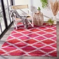 thumbnail image 3 of SAFAVIEH Montage Peyton Geometric Indoor/Outdoor Area Rug, Fuchsia/Ivory, 5'1" x 7'6", 3 of 9