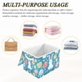 thumbnail image 6 of Yayeee Collapsible Cube Storage Bin with Lid Fabric Closet Decorative Basket with Handles, Blue Easter Bunny, 6 of 7