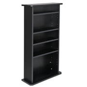 Favory Media Storage Cabinet-DVD, CD, Blue-Rays, 5 Adjustable Shelves Hutch Cabinet, Games DVD Storage Tower Shelf Rack Standing Shelves