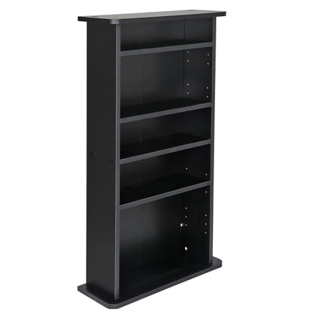 Favory Media Storage Cabinet-DVD, CD, Blue-Rays, 5 Adjustable Shelves Hutch Cabinet, Games DVD Storage Tower Shelf Rack Standing Shelves