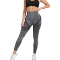 thumbnail image 2 of 3D Compression Leggings for Women - High Waist Tummy Control Resistance Band Yoga Pants Butt Lifting Smooth Leggings, 2 of 11