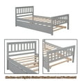 thumbnail image 4 of Bellemave Twin Size Platform Bed with Trundle, Wooden Bed Frame with Headboard and Footboard Twin Bed Frame with for Teens, No Box Spring Needed (Gray), 4 of 11