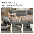 thumbnail image 6 of Sophia&William 157.5"L Modular Sectional Sofa Sets, Modern Corduroy Couch 6-Seat U-shaped Cloud Sofa with Throw Pillows for Living Room,Gray, 6 of 12