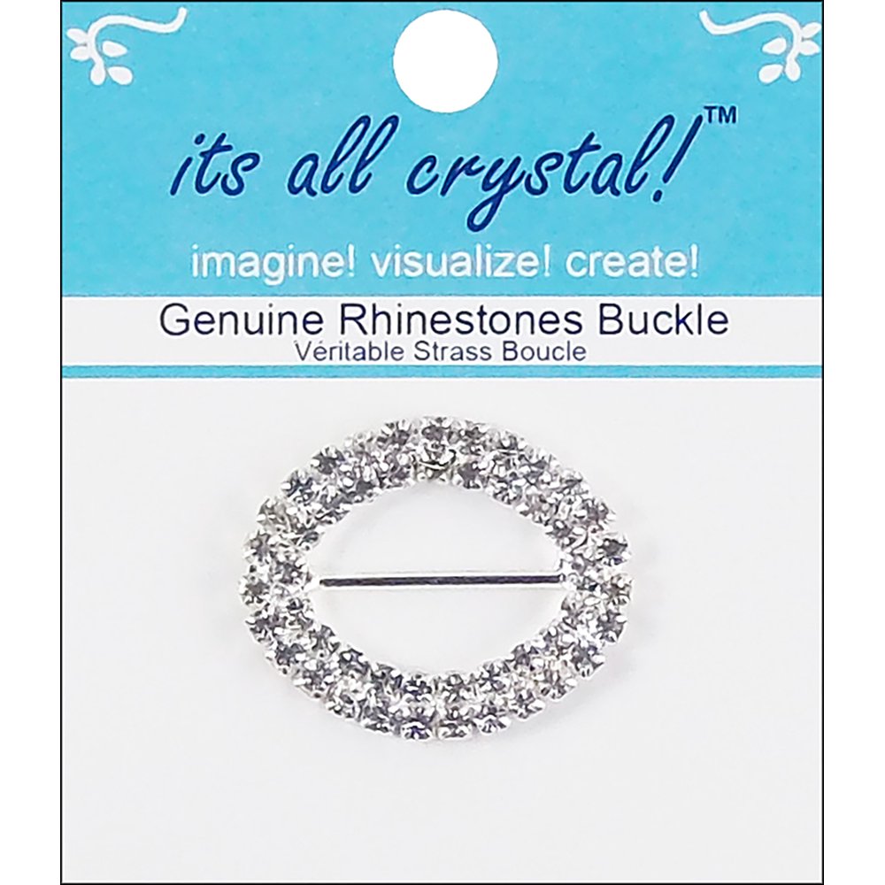 Vision Trims Vision Trims Genuine Rhinestone Buckle 35mmSilver