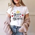 thumbnail image 5 of Queen of Hearts Crown T-Shirt, Royal Retro Valentine Tee, 5 of 5