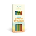thumbnail image 2 of Reuseable Eco-Friendly Silicone Drinking Straws, Set of 8 Rainbow colors -9"H with free straw cleaning brush, 2 of 2