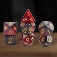 thumbnail image 1 of Juego de mesa 7Pcs dados poliédricos Macarena rojo estrella, 1 of 7