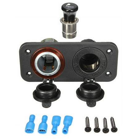 2-Way Car Cigarette Lighter Socket Splitter 12V scoket Dual USB Car Charger Adapter - Walmart.com