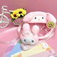 thumbnail image 1 of Bolso de mano Kawaii Sanrio Hello Kitty Kuromi, Cartera de felpa, Melody Cinnamoroll Pocketbook, mochila de peluche suave, juguetes para niñas, 1 of 4