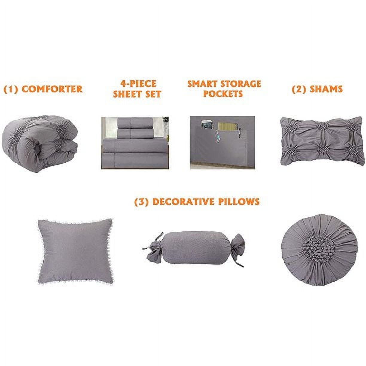 Elegant Comfort 10 Piece Comforter Sets, Full/Queen