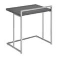 thumbnail image 3 of Pemberly Row Rectangular Modern Metal Snack Table in Weathered Gray/Satin Nickel, 3 of 4