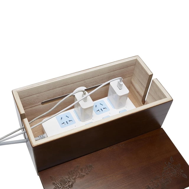 Caja de gestión de cables | Ocultar y ocultar tiras de alimentación y cables eléctricos de TV, ordenadores y escritorios | Organizador de cables Color de gran tamaño 2 CUTICAT mantenimiento de cable