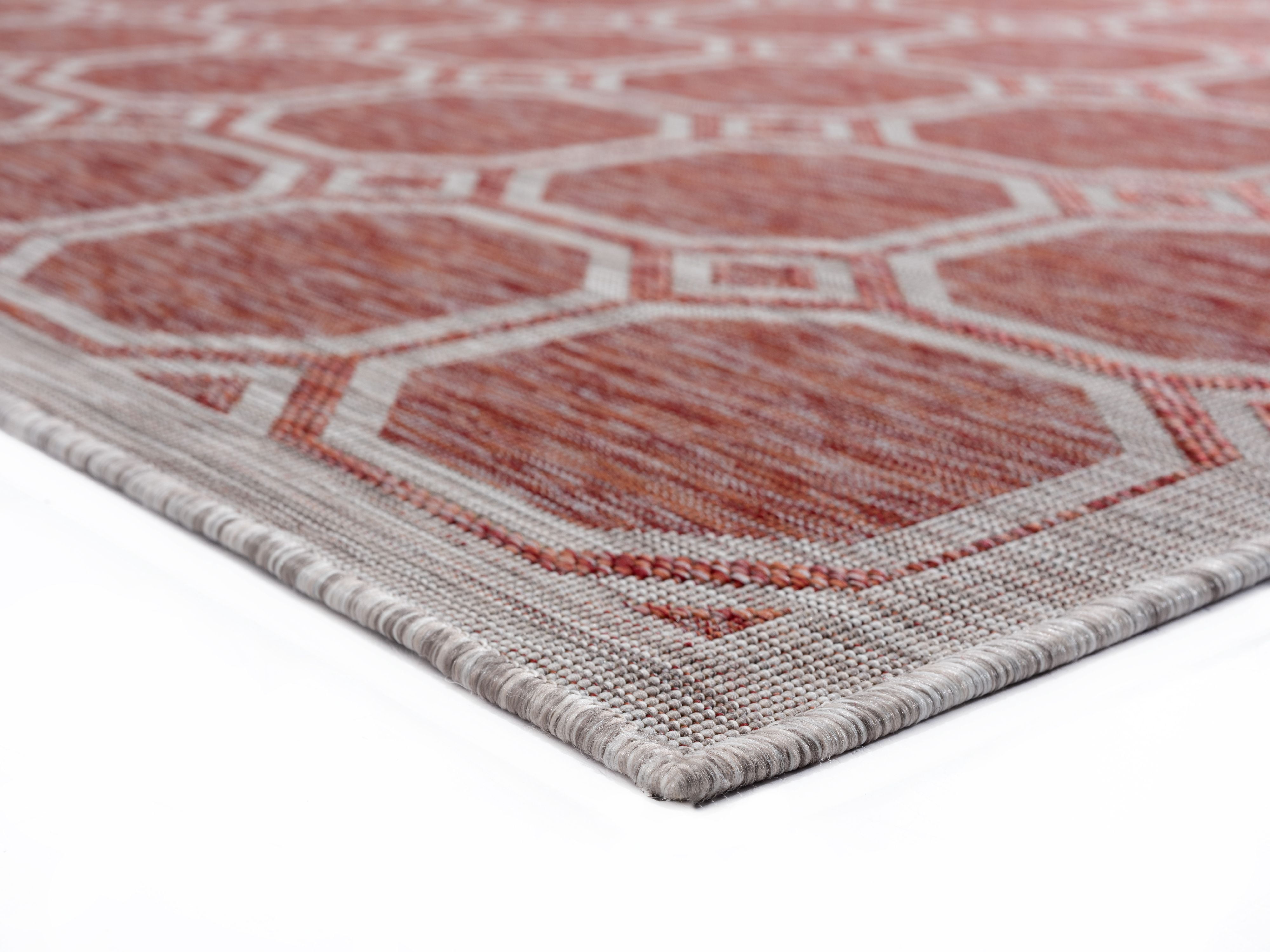 United Weavers Mali Madina Contemporary Geometric Area Rug, Red, 5'3" x 7'6"