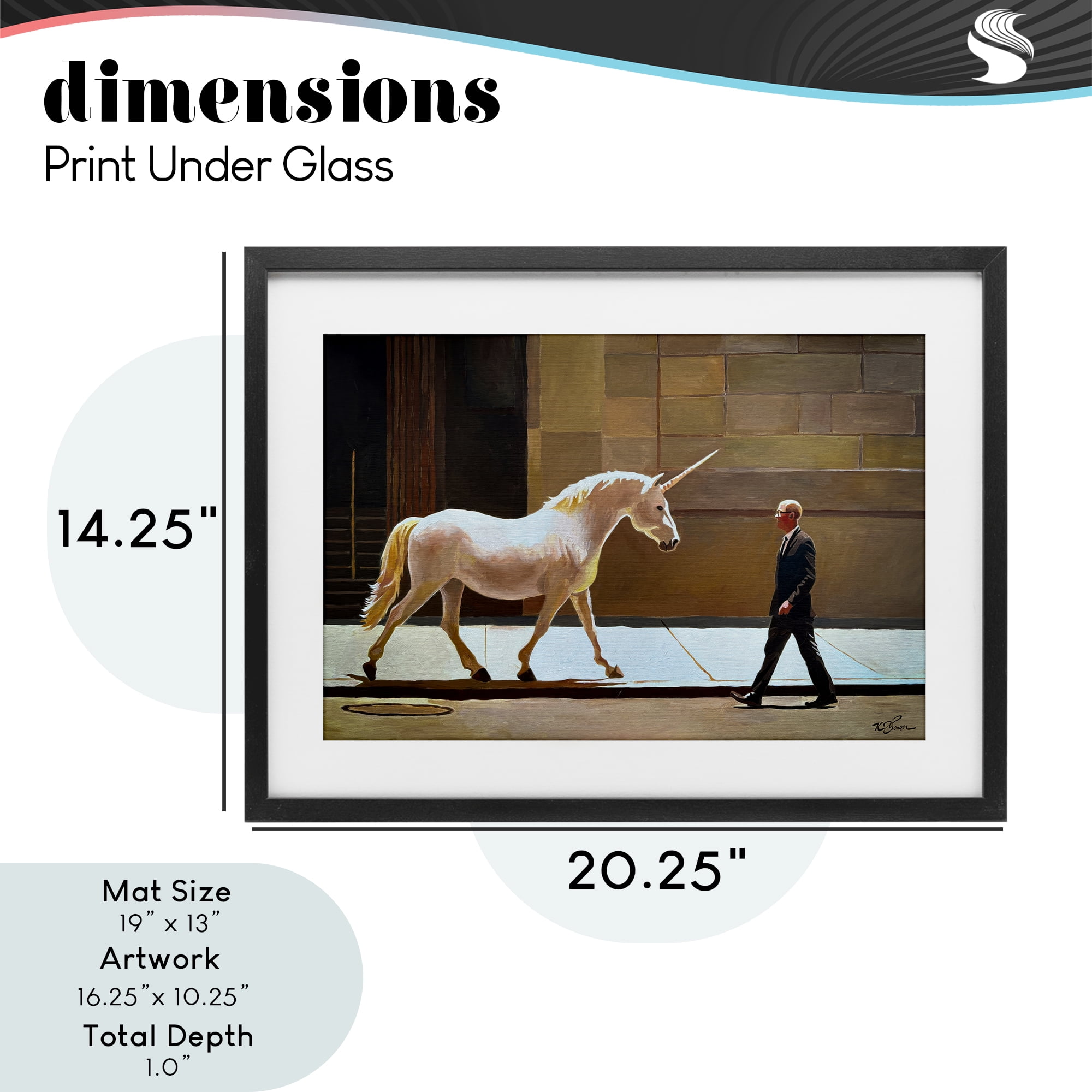 The Exception Proves The Rule Black Framed Print Under Glass, design by Keith Thomson