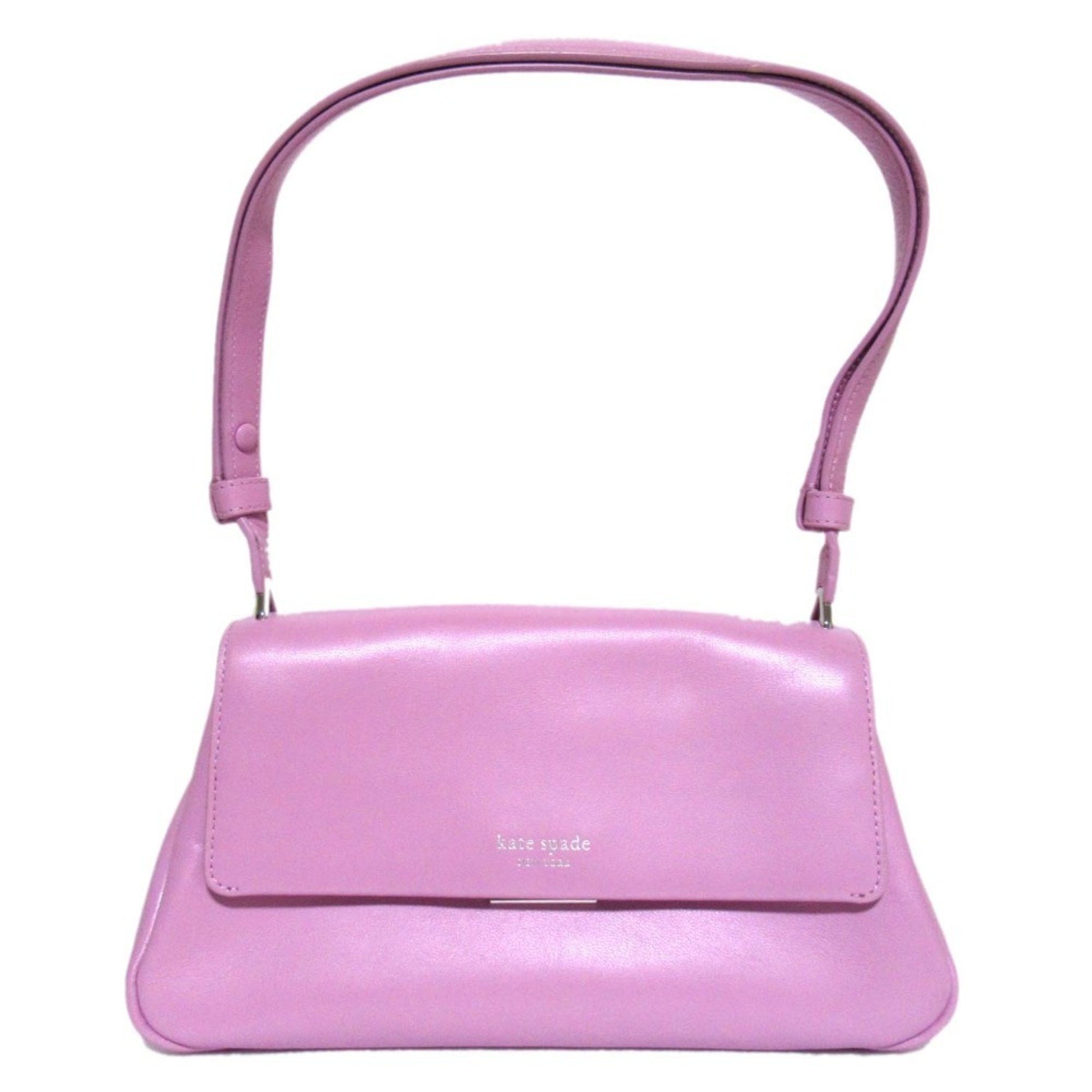 Pre-Owned Kate Spade Grace Leather Flap One-Shoulder Bag, Pink, Women's
